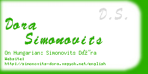 dora simonovits business card